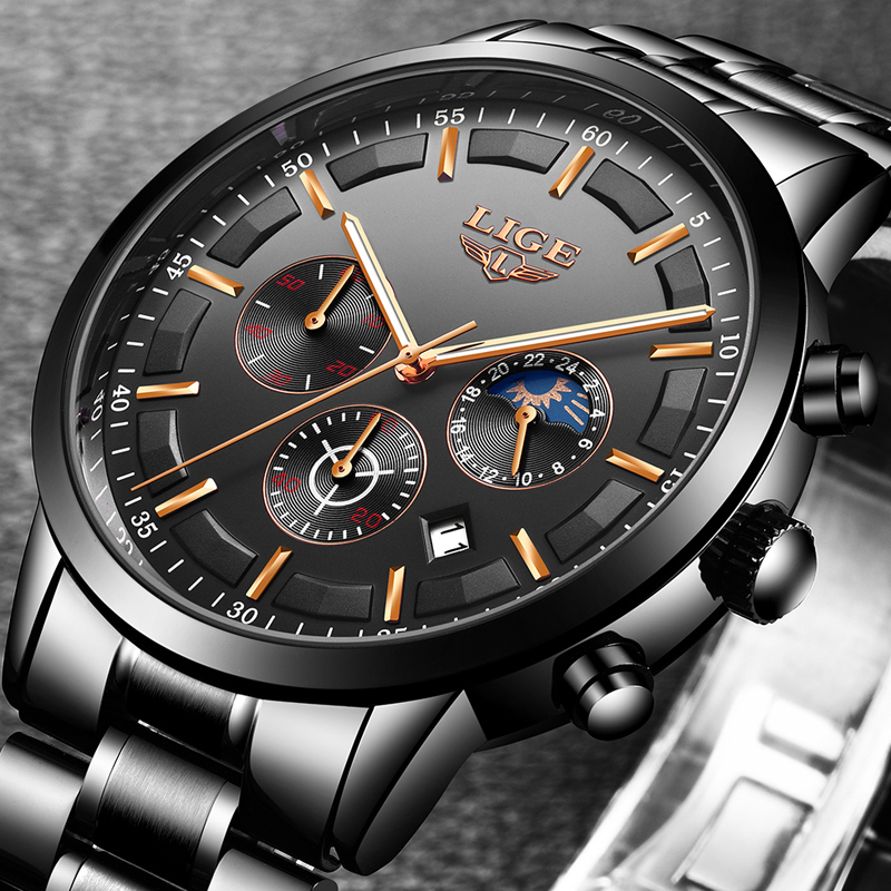 Luxury Bags Brands List - LIGE-reloj analógico de cuarzo para hombre,
