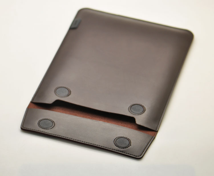 Briefcase Leather Slim - Bolsa tipo sobre para ordenador portátil,