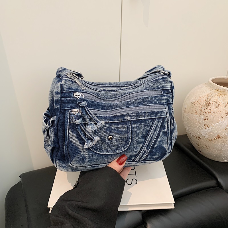 Luxury Bags Vip - Bolso de mezclilla azul retro estilo