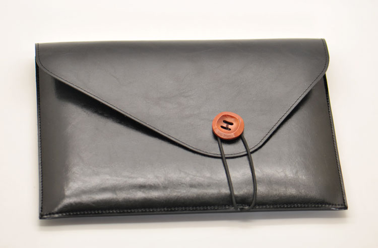 Briefcase Leather Slim - Maletín de cuero para ordenador portátil,