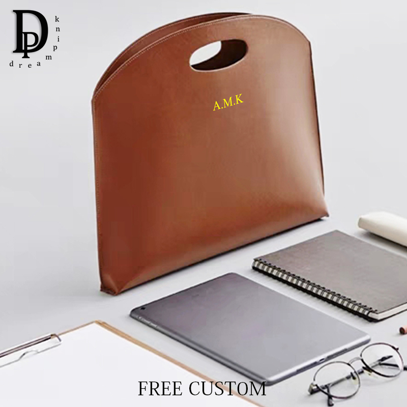 Briefcase Leather Slim - Bolso para portátil con iniciales personalizadas