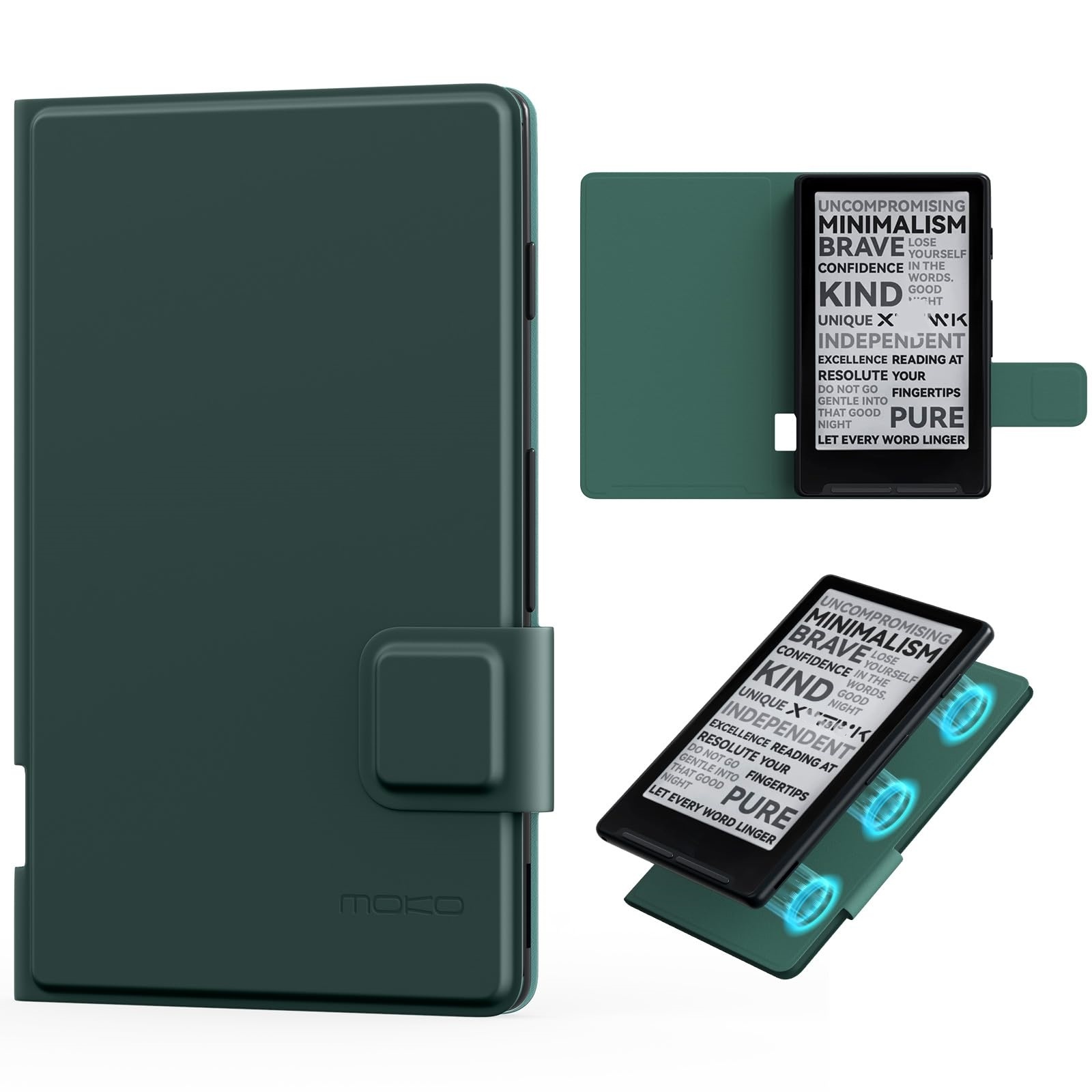 Briefcase Leather Slim - Funda magnética MoKo para lector electrónico
