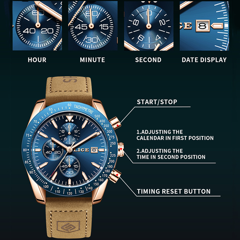 Reloj deportivo LIGE informal  - Luxury Bags Brands List reseña y precio