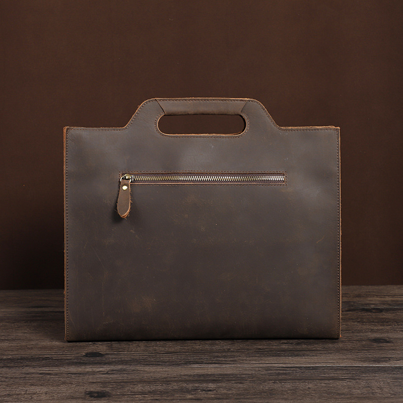 Busienss-maletín negro de cuer - Briefcase Leather Slim reseña y precio
