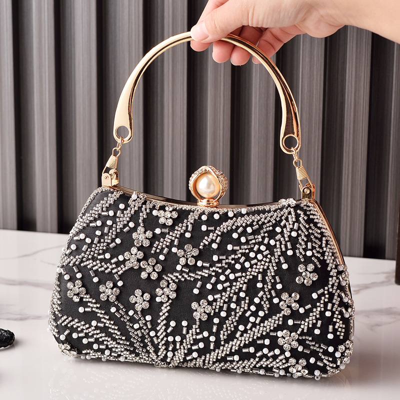 Bolso de mano negro con cuenta - Luxury Bags In China Wholesale reseña y precio