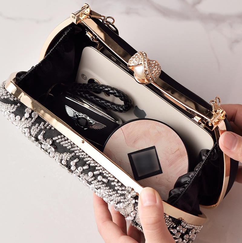 Bolso de mano negro con cuenta - Luxury Bags In China Wholesale reseña y precio