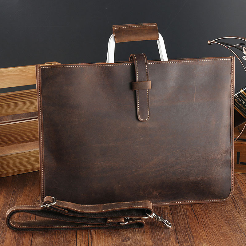 Maletín de cuero Crazy Horse d - Briefcase Leather Slim reseña y precio