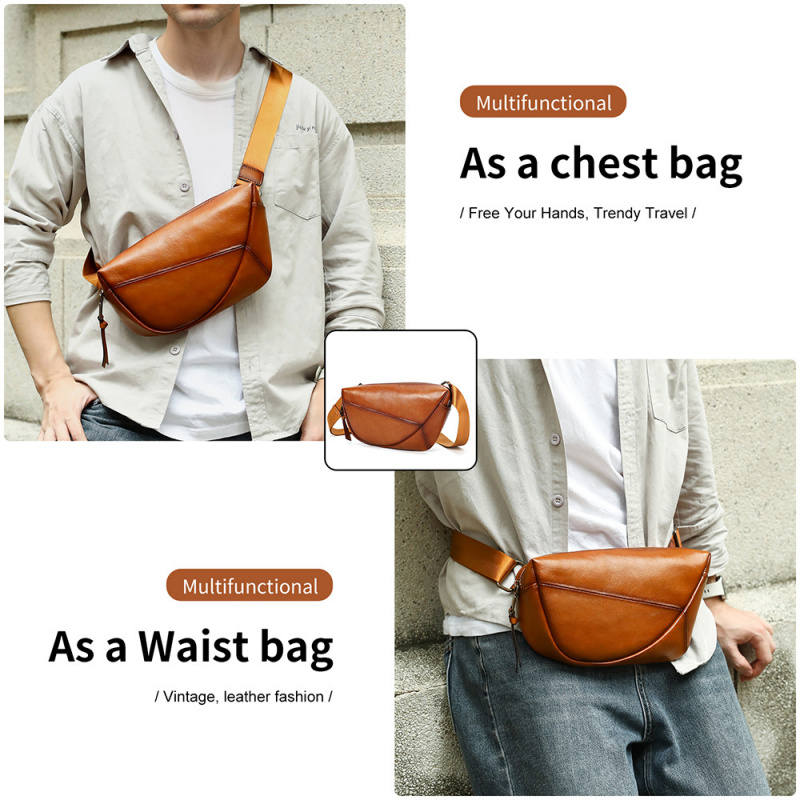 Bolso de pecho vintage de cuer - Saddle Bag Distressed reseña y precio