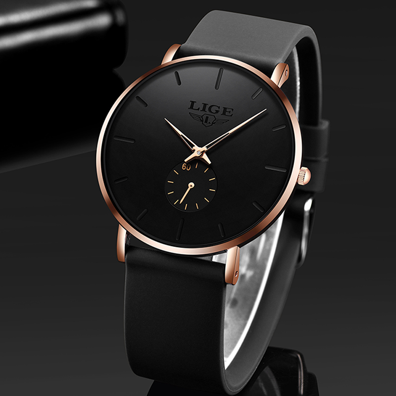 LIGE-reloj analógico de cuarzo - Luxury Bags Brands List reseña y precio