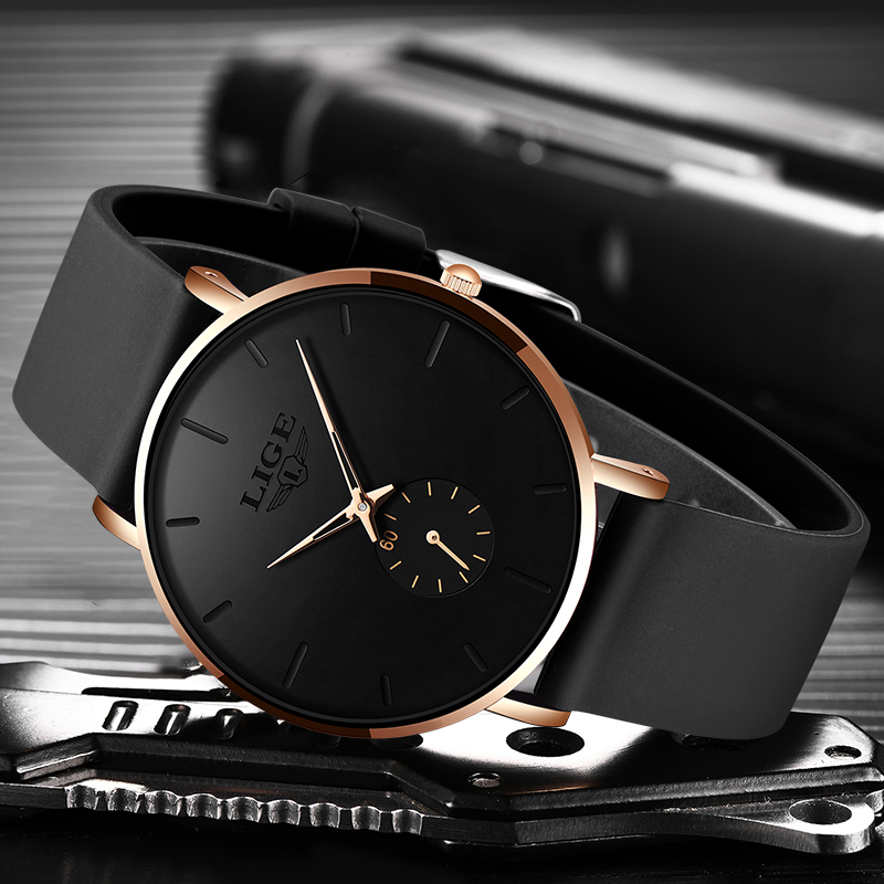 LIGE-reloj analógico de cuarzo - Luxury Bags Brands List reseña y precio